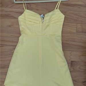 Princess Polly Light Yellow Mini Dress
